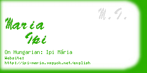 maria ipi business card