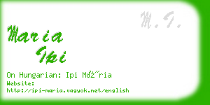 maria ipi business card